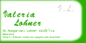 valeria lohner business card